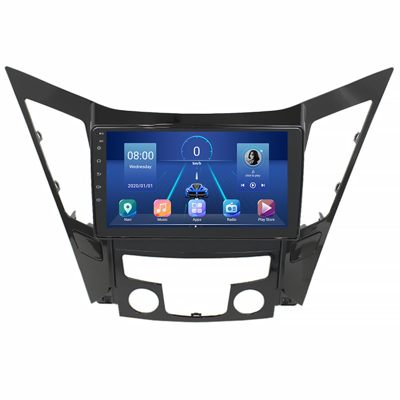 Штатна магнітола Lesko для Hyundai Sonata VI (YF) 2009-2014 екран 9" 6/128Gb 4G Wi-Fi GPS Top