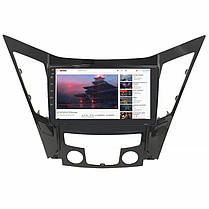 Штатна магнітола Lesko для Hyundai Sonata VI (YF) 2009-2014 екран 9" 2/32Gb Wi-Fi Base GPS Android Соната, фото 4