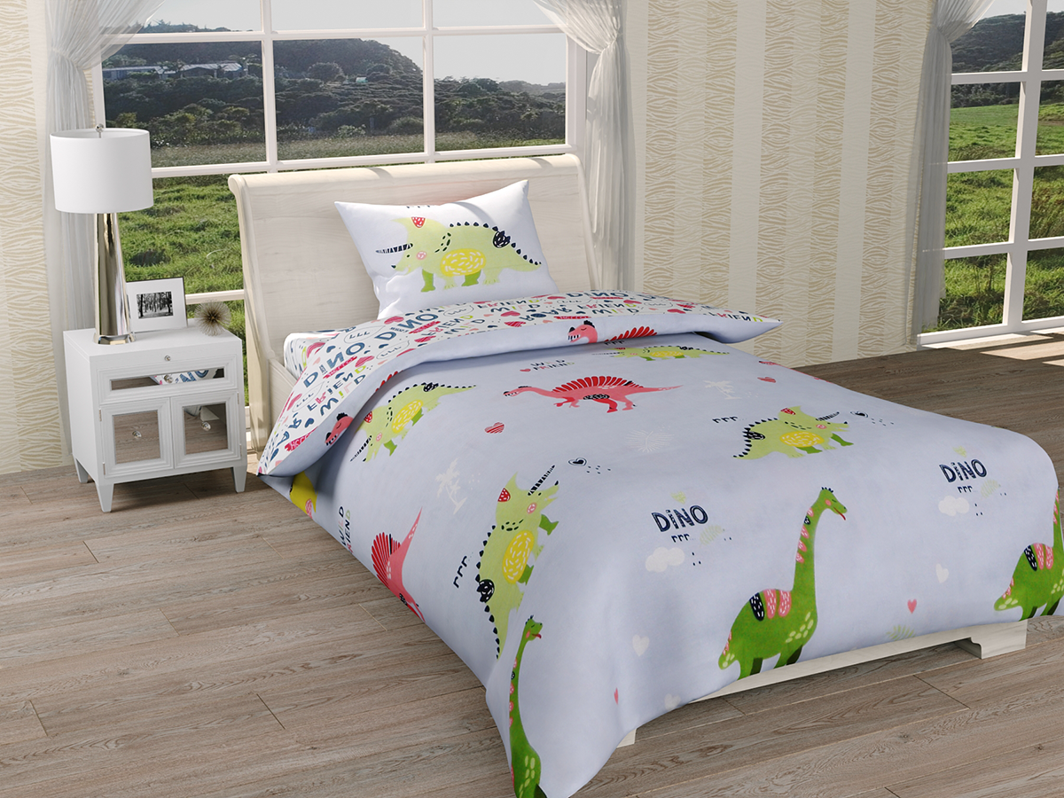 Постільна білизна Ранфорс підліток Р 566Д Leleka-Textile полуторний кольоровий