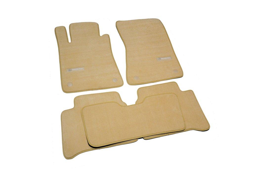 Велюрові килимки в салон Mercedes E211/CLS C219 (2002-2009) бежеві Premium, фото 1