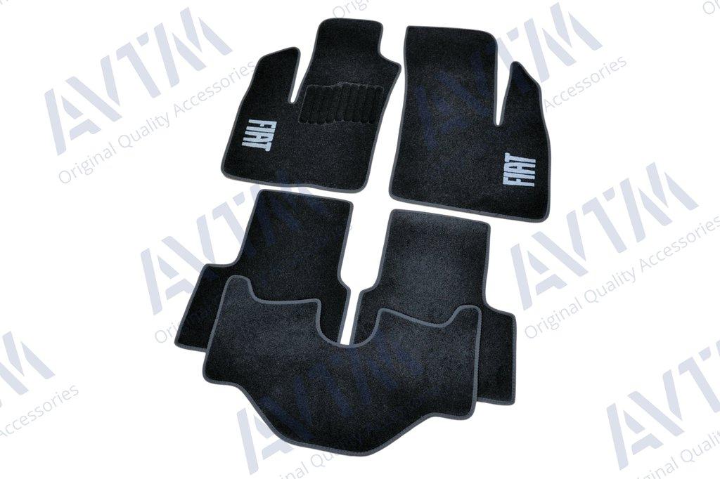 Коврики в салон ворс Fiat Doblo I (2000-) 5місць /черные, фото 1