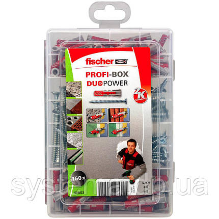 Fischer DUOPOWER 6 x 50 - Нейлоновий універсальний дюбель, упаковка 100 шт., фото 1