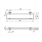Полиця настінна скляна для ванної Q-TAP Liberty QTLIBCRM1153 хром пряма 110977, фото 2