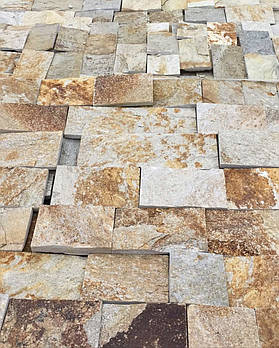 Болгарський сланець «Темне золото» (1м.кв.) / плитка з каменю для цоколя, фасаду, інтнр'єра