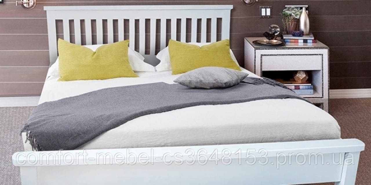Кровать двуспальная Сидней Белый (Эко модерн) - фото 1 - id-p1571582434