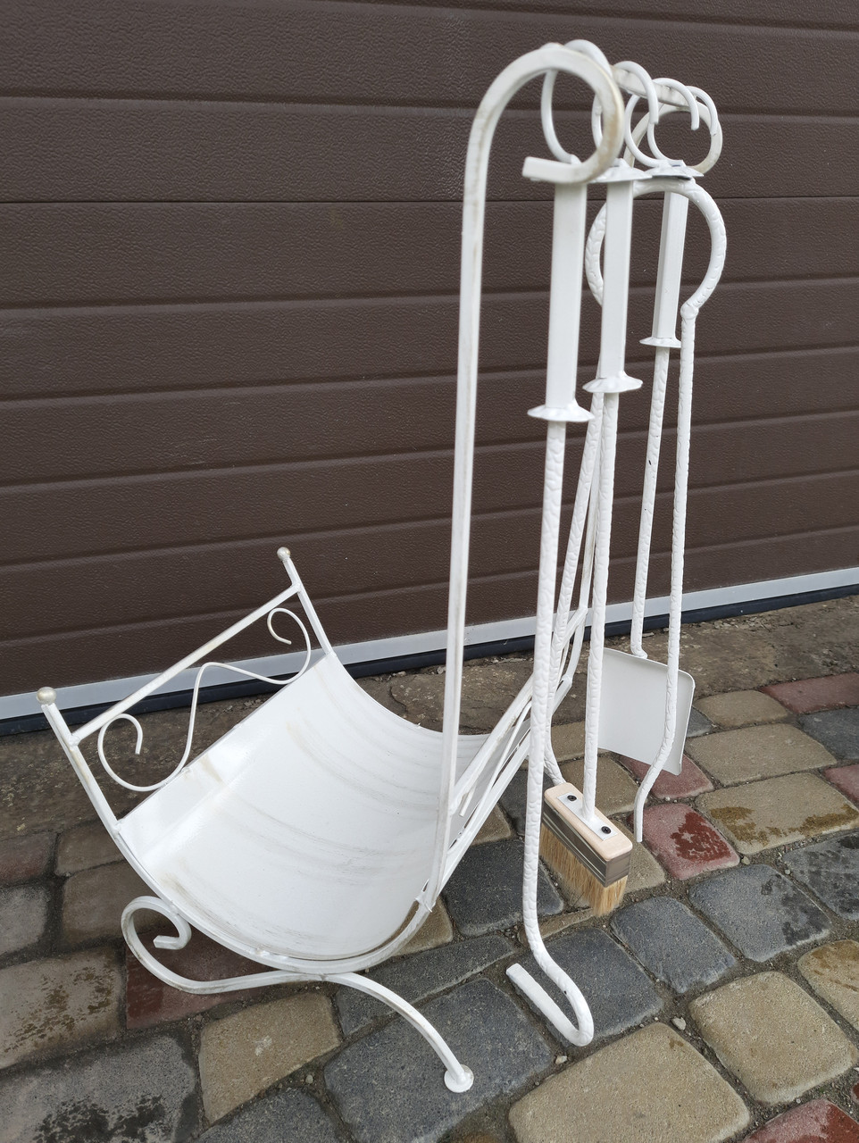 Кований набір для каміну №3 Беж, фото 1