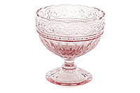 Набор (6шт.) креманок стеклянных 325мл, цвет - розовый