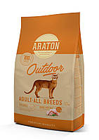 Полноценный сухой корм с курицей и индейкой для взрослых кошек ARATON OUTDOOR Adult All Breeds 1.5 кг