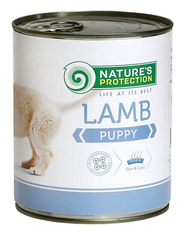 Вологий корм для цуценят усіх порід з ягням Nature's Protection Puppy Lamb 400 г, фото 1