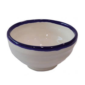 Піала 10 см. Біла (Pro Ceramics) Синя стрічка