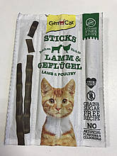 Палички з ягням і птицею для кішок Gimcat Sticks 4 шт.