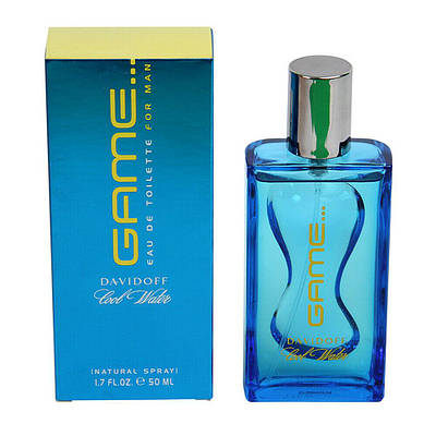 Туалетна вода чоловіча Davidoff Cool Water Game For Man 50ml, свіжий літній фужерний водяний цитрусовий аромат