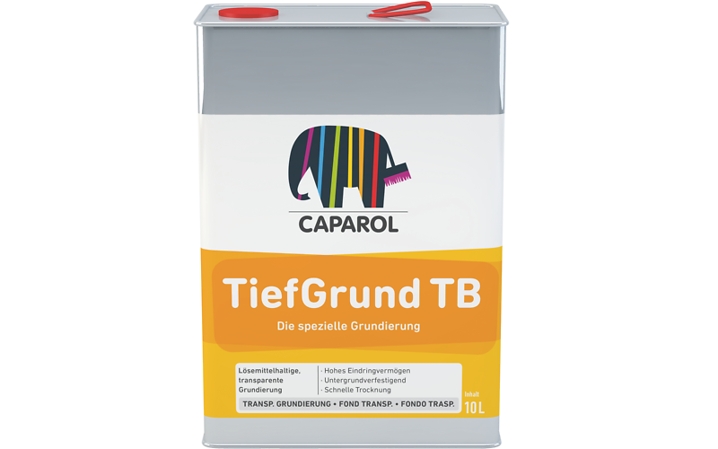 Спеціальний засіб для ґрунтовки Caparol Tiefgrund TB/ Прозора (10л)