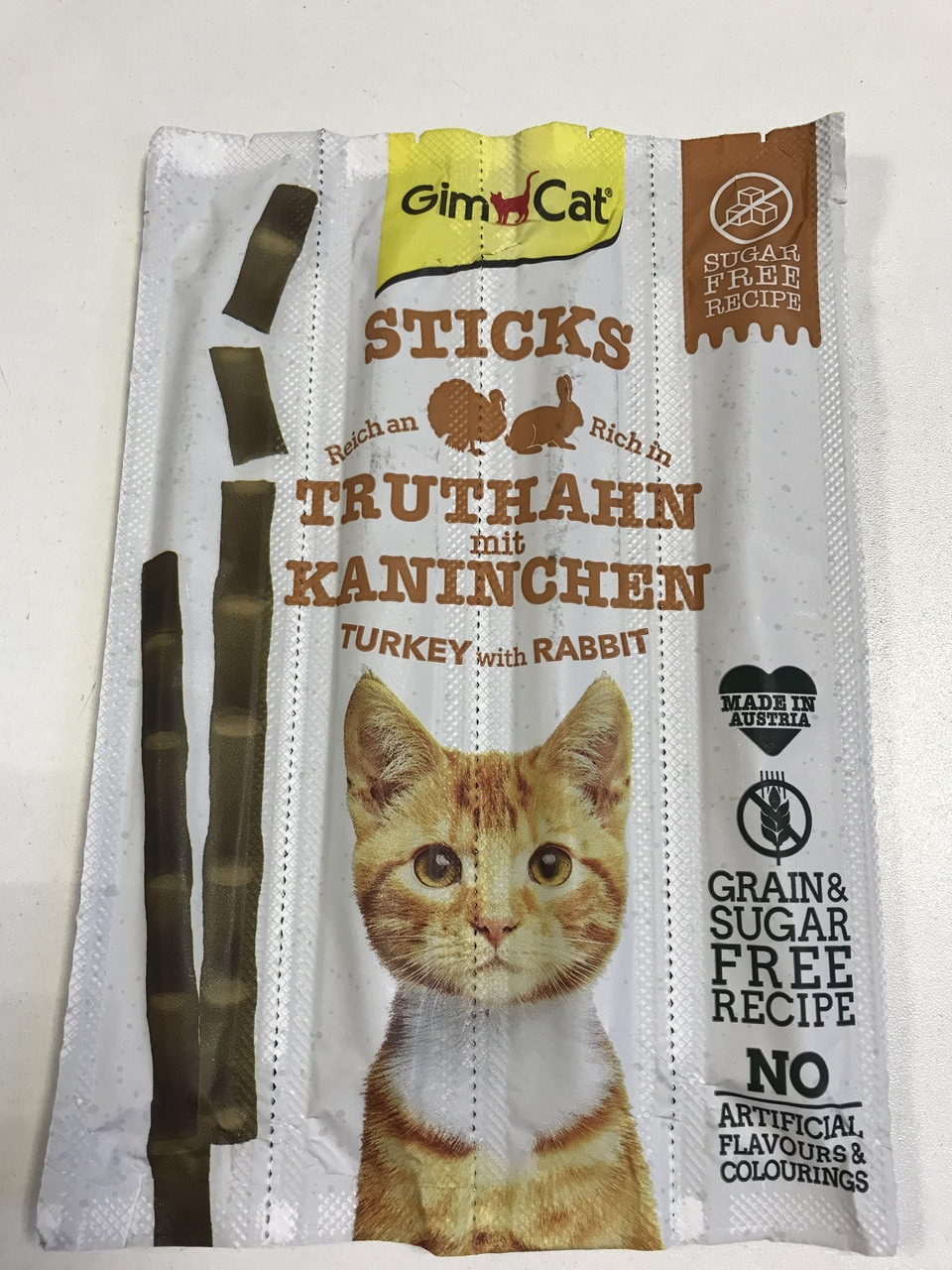 Палички з індичкою та кроликом для кішок Gimcat Sticks 4 шт.