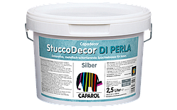 Декоративна шпатлювальна маса з металевим блиском Capadecor Stucco Perla Di Gold (Сріблястий)  2,5 л.