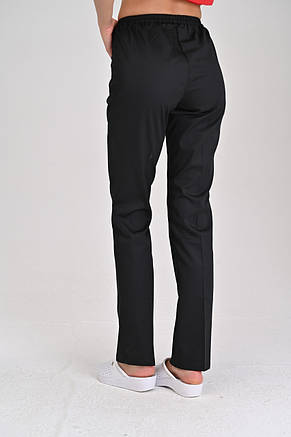 Жіночі медичні штани з кишенями чорні, фото 3