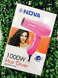 Фен для волосся дорожній Nova 1000W зі складною ручкою, фото 9