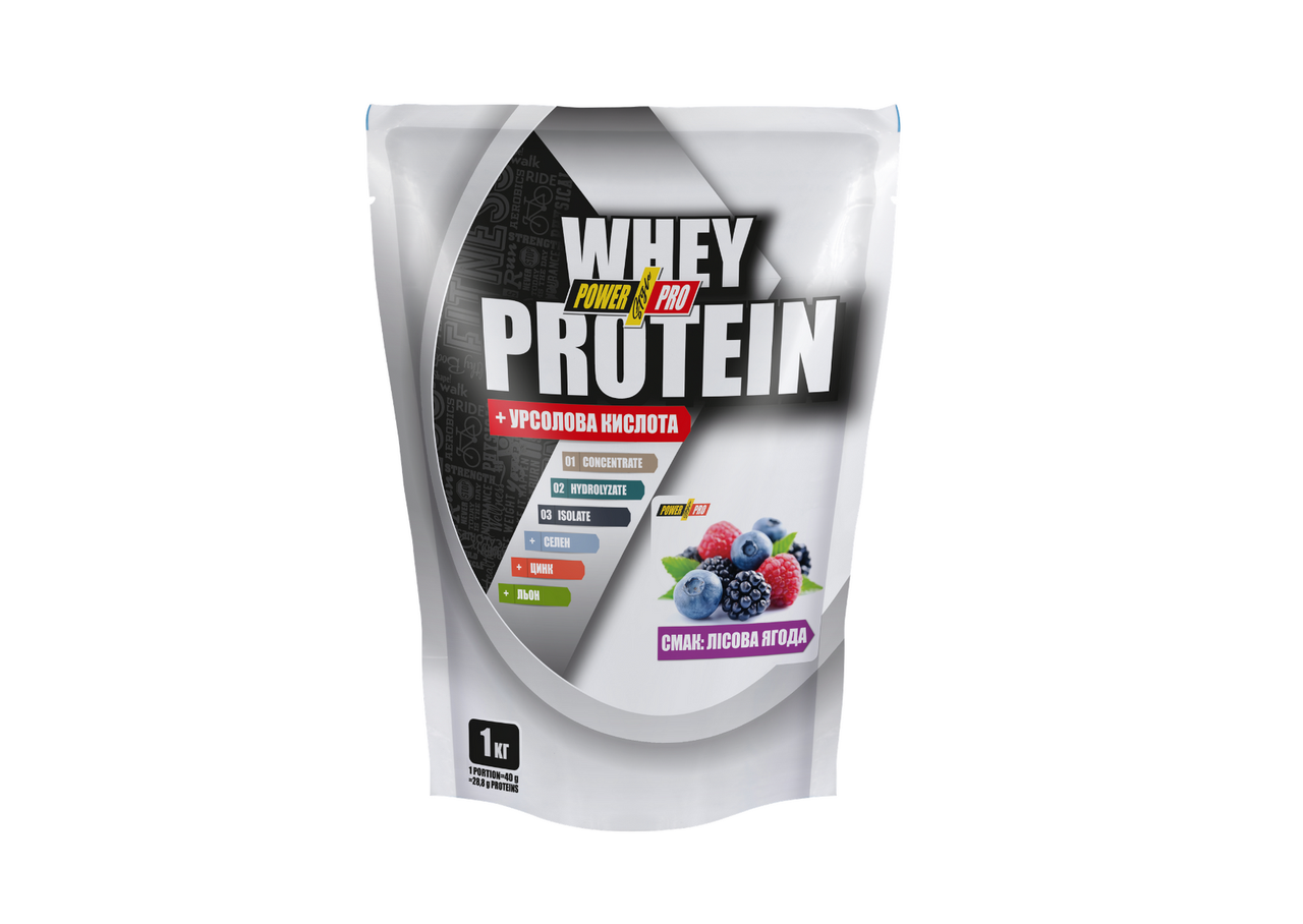 Протеїн Whey Protein Power Pro 1 кг Лісові ягоди