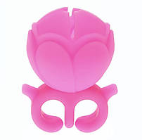 Силіконовий - тримач для лаків і гель-лаков на пальці Рожевий