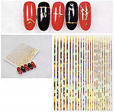 Гнучка стрічка She Nail на липкій основі, для дизайну та декору нігтів. Хамелеон Gold