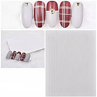 Гибкая лента She Nail на липкой основе, для дизайна и декора ногтей. White