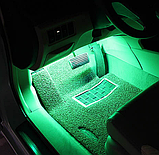 Світлодіодний RGB стрічка для підсвічування салону автомобіля з пультом ДУ 4 шт по 18 лід ELITE LUX EL-1228, фото 5