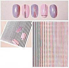 Гнучка стрічка She Nail на липкій основі, для дизайну та декору нігтів. Рожевий