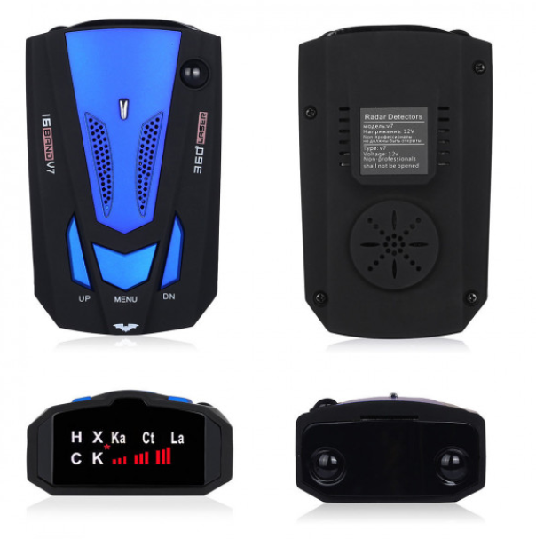 Антирадар світлодіодний GRB Radar Detector дисплей 16 BAND V7 360 градусів
