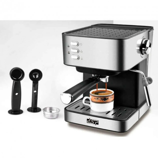 Напівавтоматична кавова машина 850W з капучинатором DSP Espresso Coffee Maker KA3028