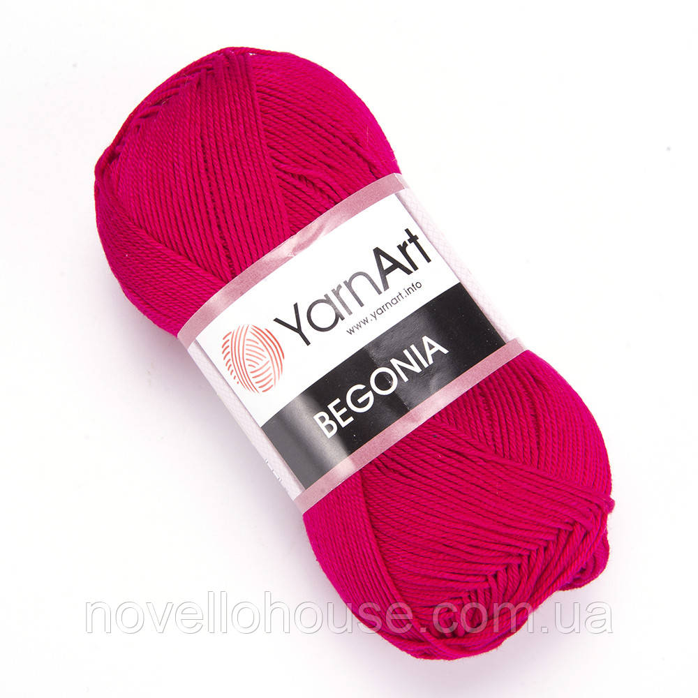 Yarnart BEGONIA (Бегонія) № 6358 темна малина (Бавовняна пряжа, нитки для в'язання)