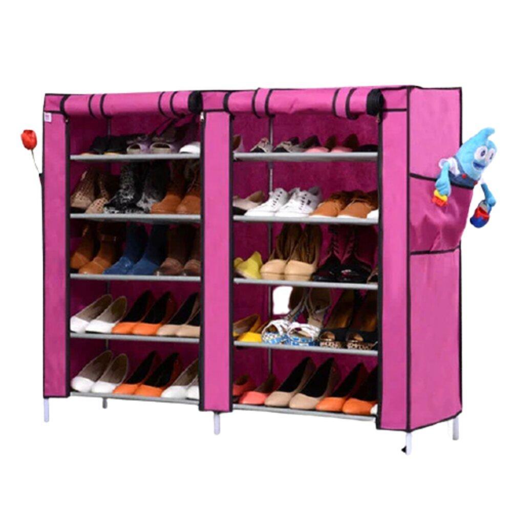 Тканинний подвійний шафа для взуття Shoe Cabinet 5 Layer 6510 114*30*92