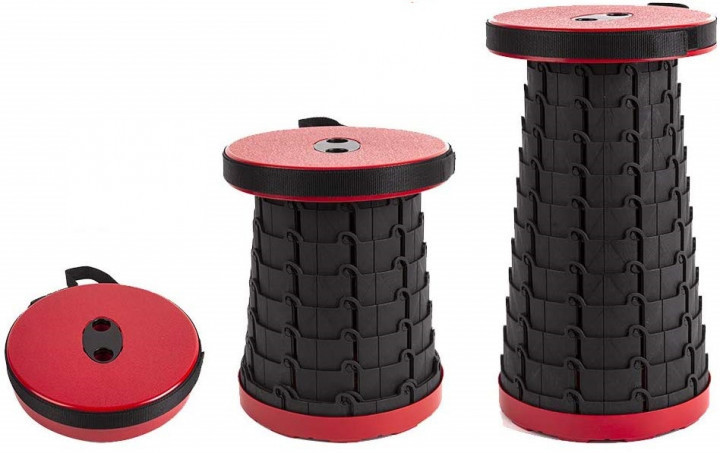 Складаний стілець туристичний 47 см Telescopic stool / Складаний телескопічний стілець для пікніка, риболовлі