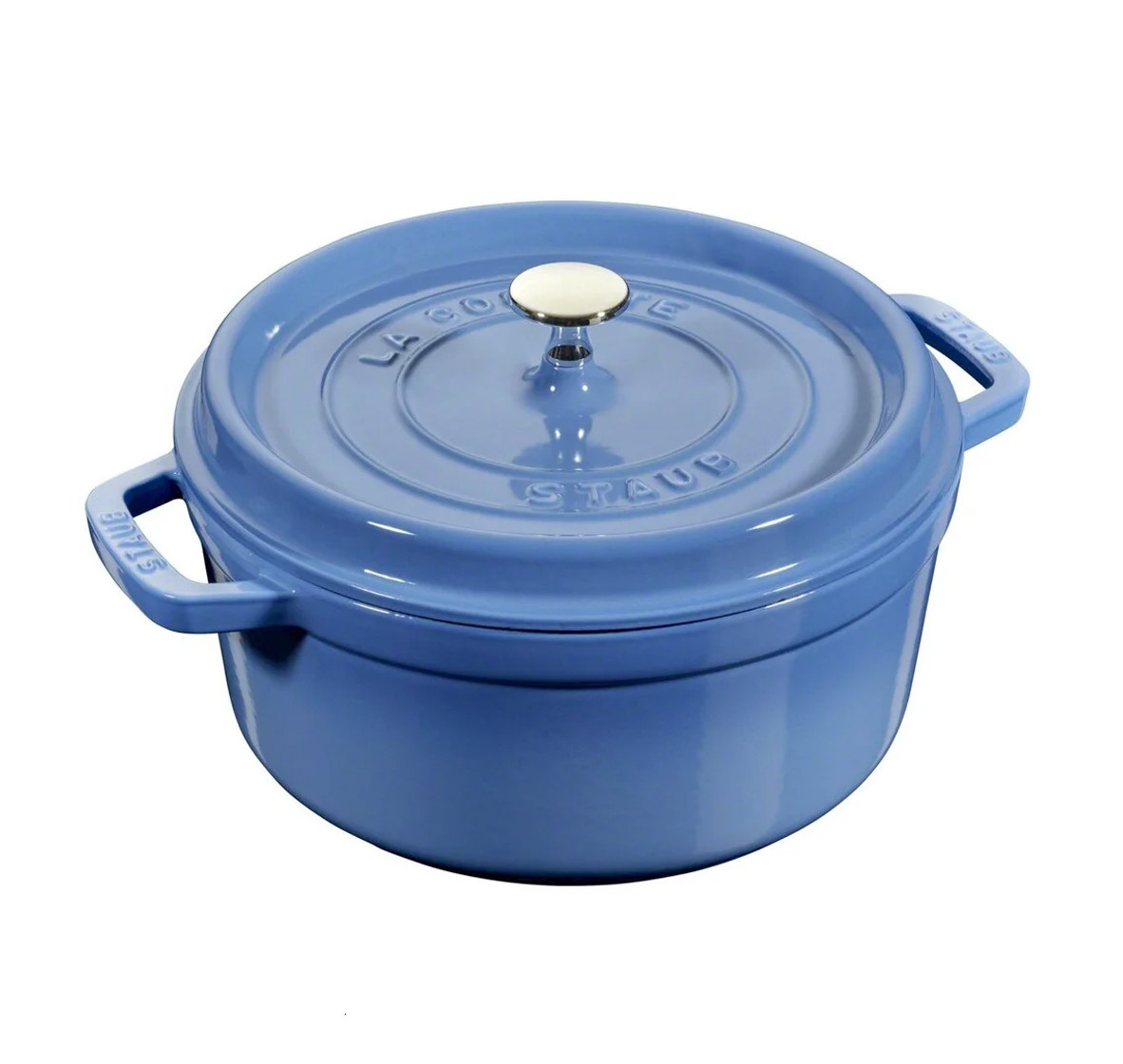 Каструля чавунна кругла Staub 26 см 5.2 л блакитний металік 110926140-B