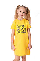 Дитяча літня трикотажна сукня для дівчинки Mevis жовта