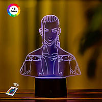 3D нічник "Кен Рюгуджі" (ВОЛІЧНЕ ЗОБРАЖЕННЯ)+ пульт ДК + мережевий адаптер + батарейки (3ААА)  3DTOYSLAMP