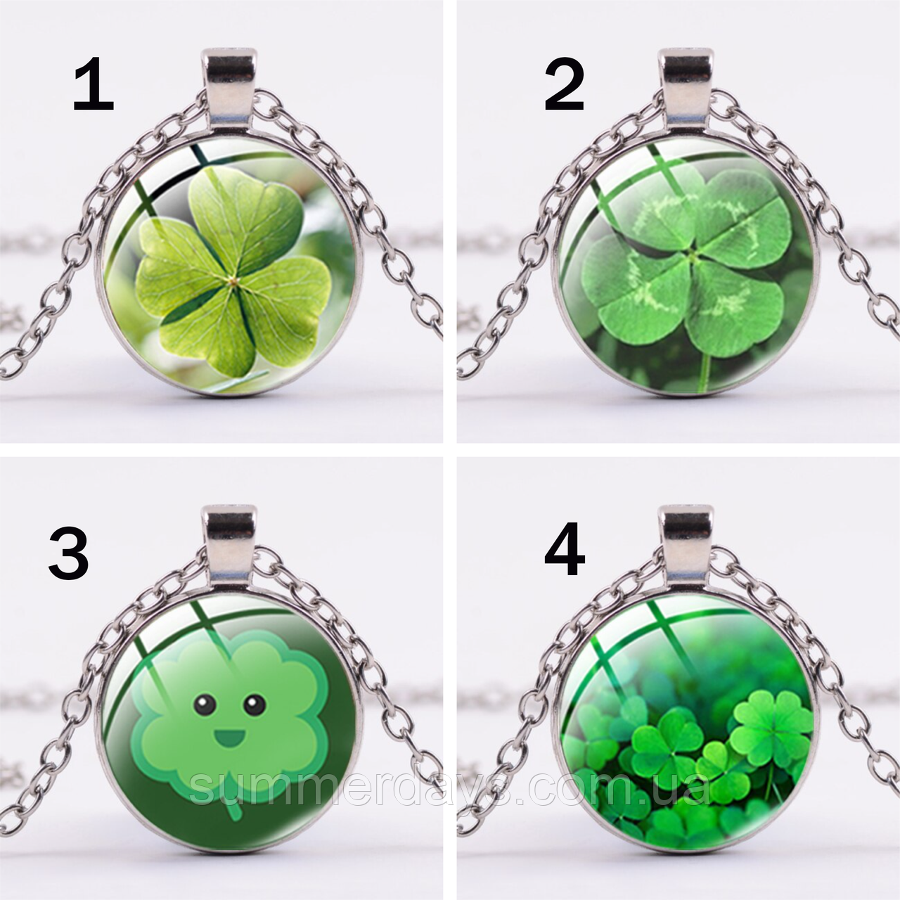 Кулон с Клевером на Удачу 1-8 - Выбери Свой! — Купить Недорого на Bigl ...