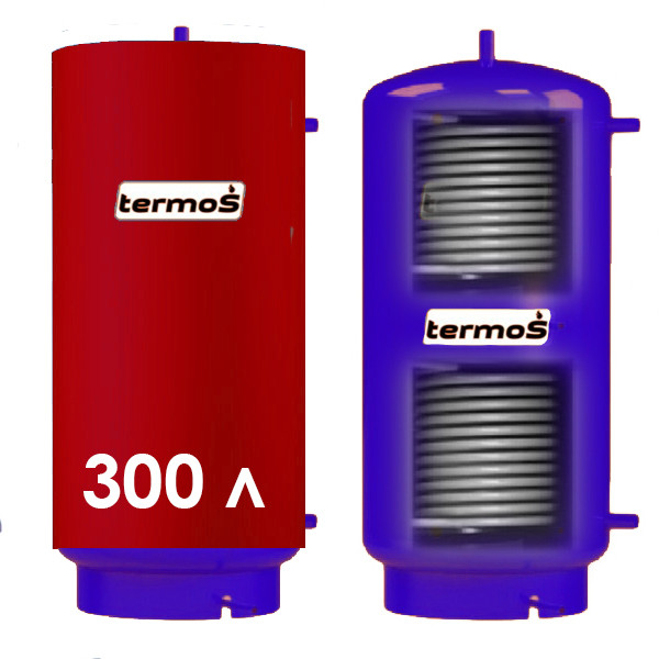 Теплоакумулятор TERMO-S TA-300L з двома теплообмінниками