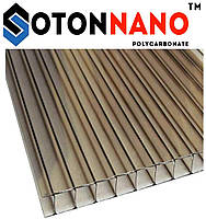 Полікарбонат стільниковий SOTON NANO 4мм 4х2100х6000 мм бронзовий (м2)