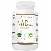 NAC n-ацетилцистеїн 800мг L-цистеїн (L-Cysteine) 120 капс. Progress Labs