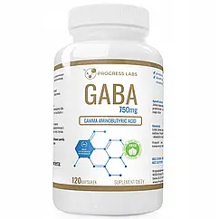 GABA ГАМК гамма аміномасляна кислота 750 мг Progress Labs