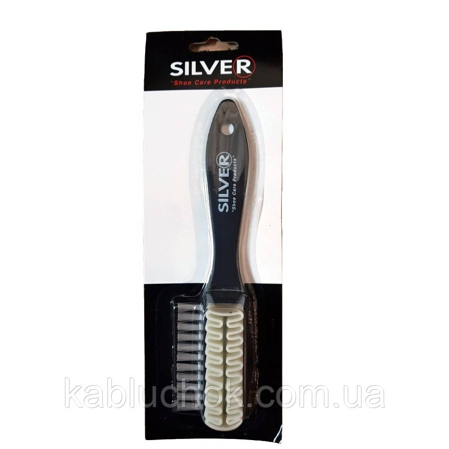 Щітка подвійна для замші нубука Silver, фото 1