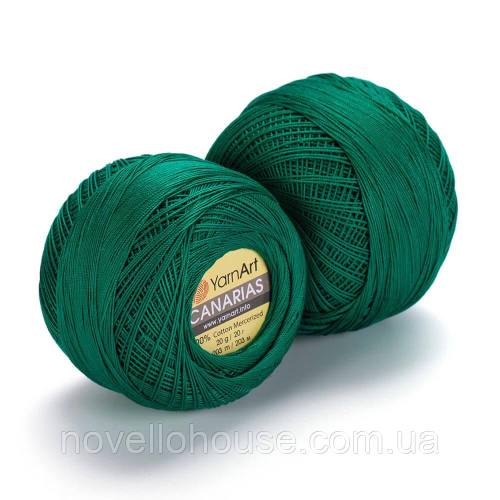 YarnArt CANARIAS (Канаріс) № 6334 зелений (Пряжа мерсеризована бавовна, нитки для в'язання)