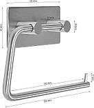 Тримач туалетного паперу (150х100х25 мм) настінний приклеивающий на 2-сторін. 3М FALA 69375 (Польща), фото 3