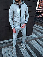 Спортивный костюм мужской As весенний осенний с капюшоном серый Комплект трикотажный Кофта + Штаны