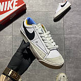 Жіночі кросівки Nike Blazer Mid '77 Low White, білі шкіряні кросівки найк блейзер мід, фото 4