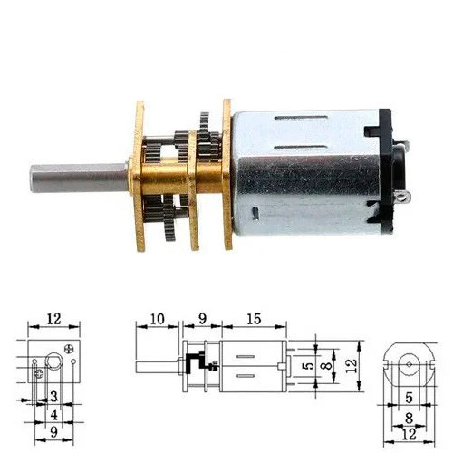 Мотор редуктор мікро моторчик 12GAN20 30 об/хв 6В