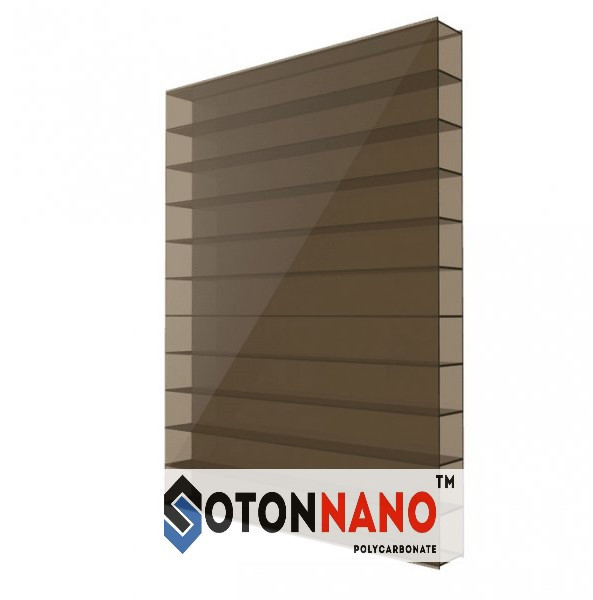 Полікарбонат стільниковий SOTON NANO 8мм 8х2100х6000 мм бронзовий