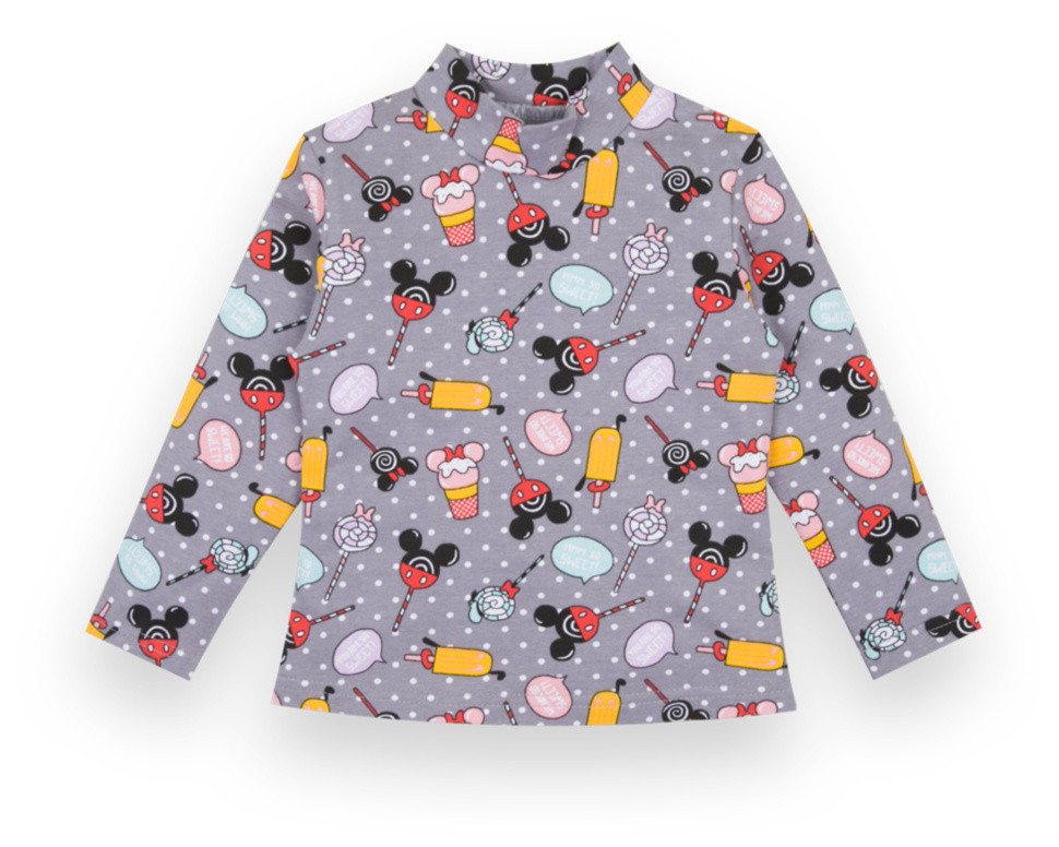 Водолазка дитяча для дівчинки GABBI DG-21-72-1 Горошки Сірий на зріст 92 (12991)