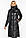 Куртка прямого фасону чорна жіноча тепла модель 42650р, фото 3