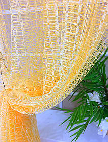 Тюль готова Сітка "Айріс" Абрикос, 3 метри